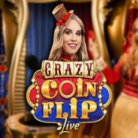 Live Casino logo of Crazy Coin Flip from Evolution at HappySlots Casino