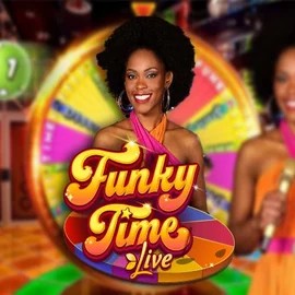 Funky Time logo by Evolution HappySlots Casino