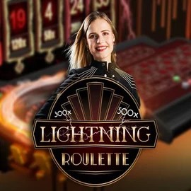 Lightning Roulette logo – Live Casino by Evolution at HappySlots Casino