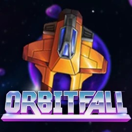 Orbitfall slot logo by ELK Studios at HappySlots Casino